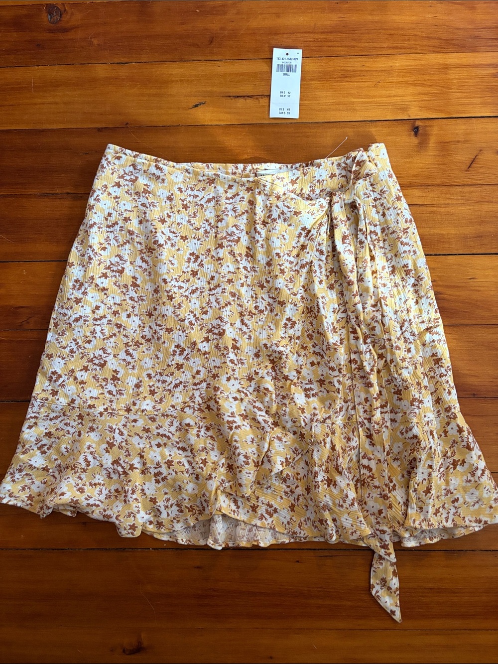Yellow Floral Abercrombie Skirt